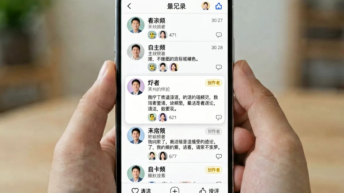 爱液视频评论区截图，多条网友留言和主创回复并排显示，互动氛围活跃